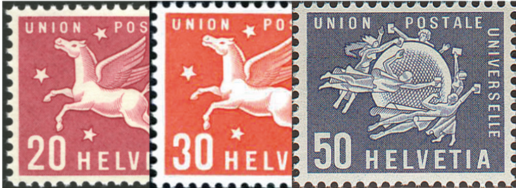 1960, Symbolische Darstellung und Weltpostdenkmal