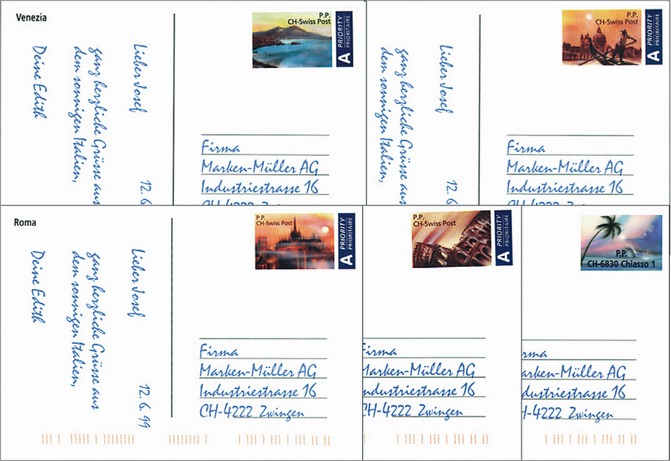 1996-1998, Touristenmarken u. Touristenmarke II