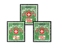 1927, Schweizer Wappen und Alpenrosen, Faserpapier
