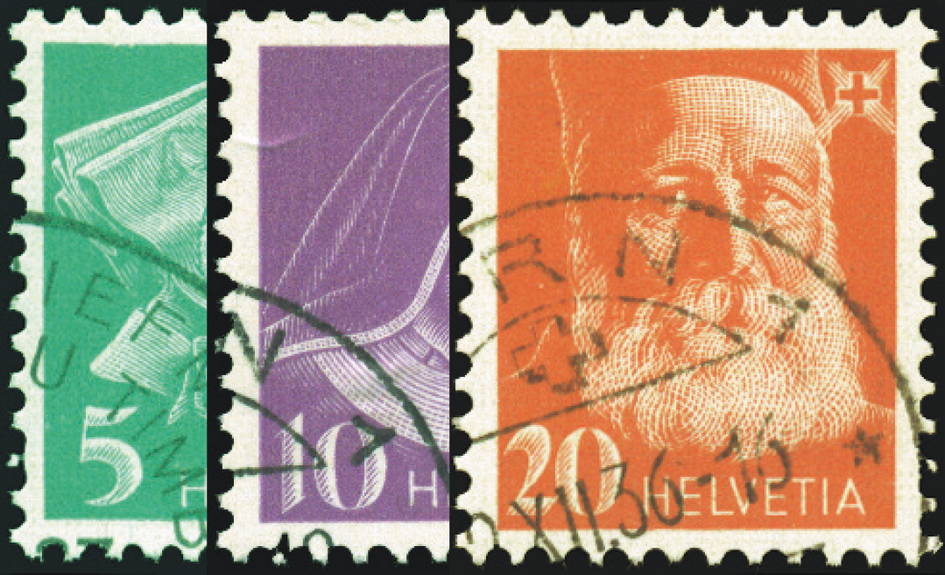 1935-1943, Krankenpflegerinnen und Bildnis Henri Dunants, Kreidepapier, geriffeltes Papier