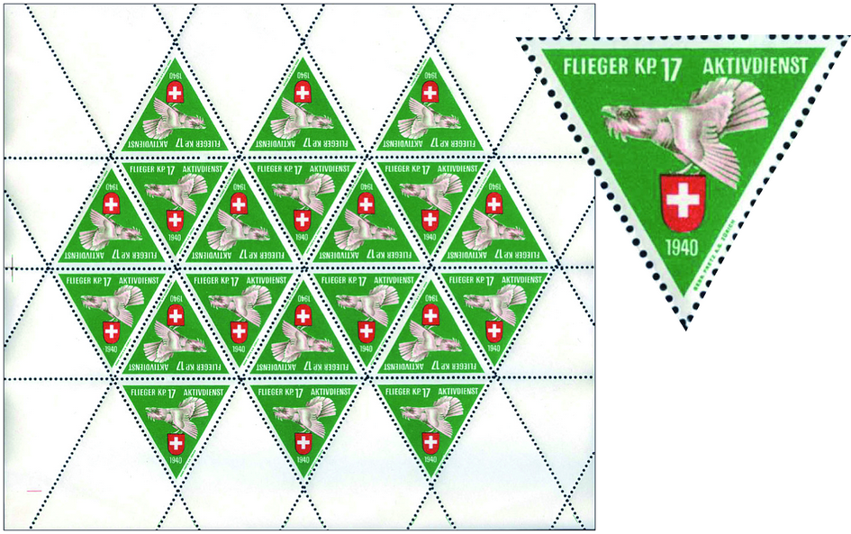 1940, Flieger Kompanie 17 Aktivdienst, Auerhahn-Originalbogen