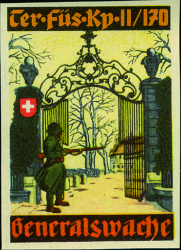 1940, Generalswache, Druckprobe ungezähnt