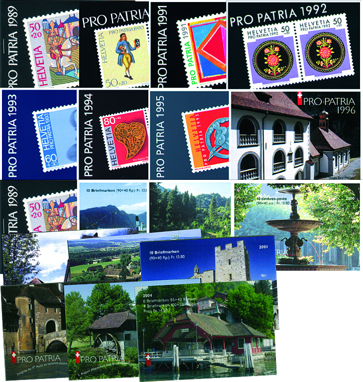 1989-2004, Pro Patria-Heftchen-Kollektion