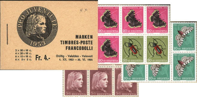 1953, hellbraun, &quot;innen deutscher Text&quot;