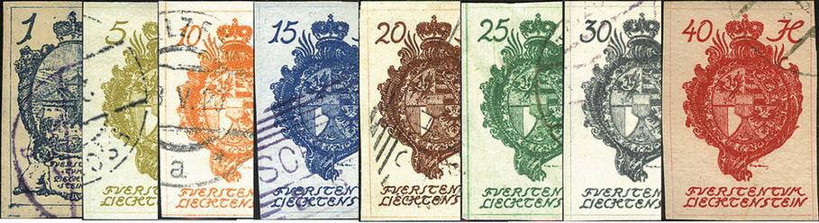 1920, Wappenmuster oder Schloss Vaduz