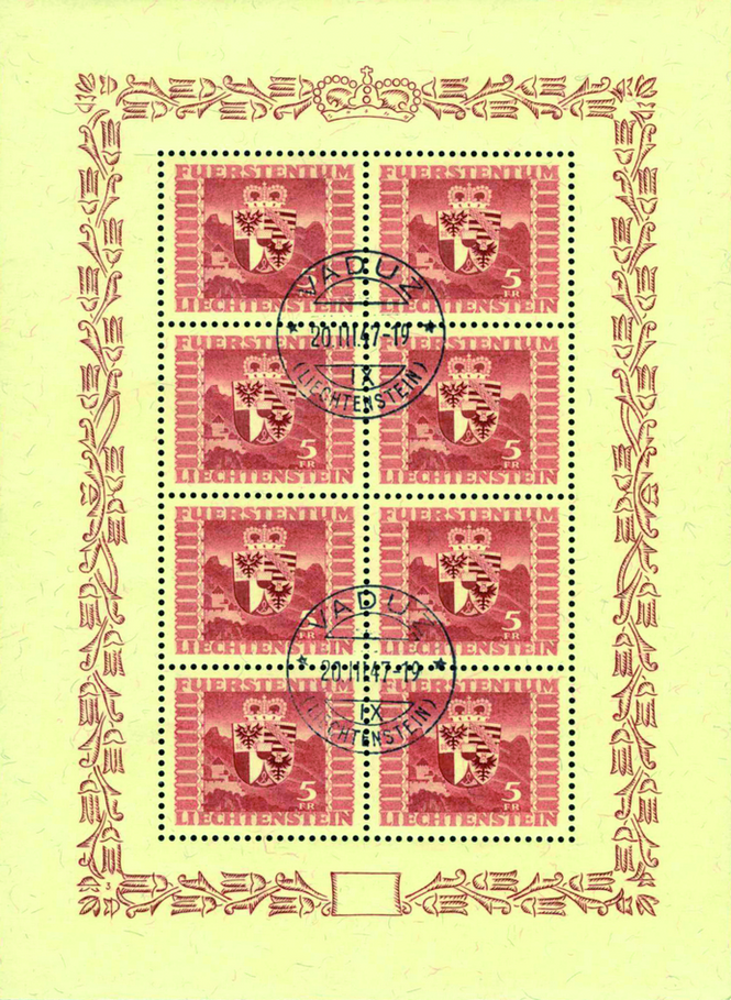 5 Fr. bräunlichrosa-gelblich