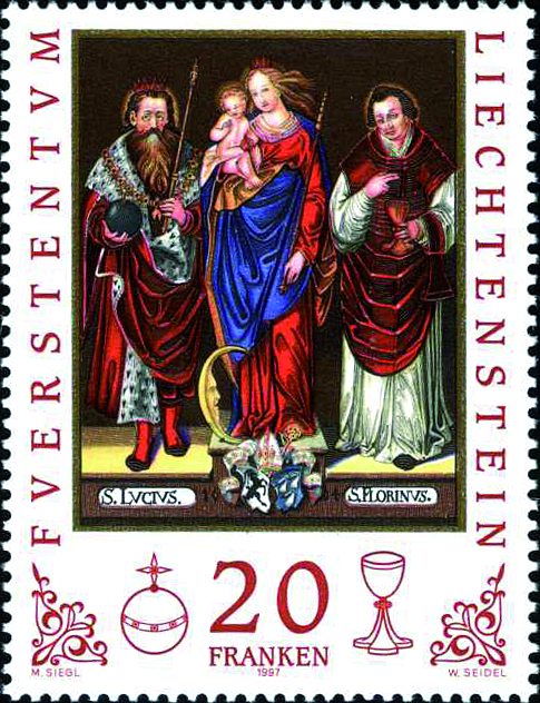 20 Fr. St.Luzius, St.Florin, Maria mit Kind