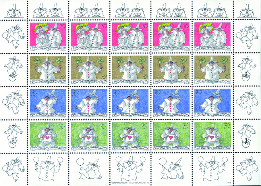 1998, Spass am Brief (Motive Paul Flora)