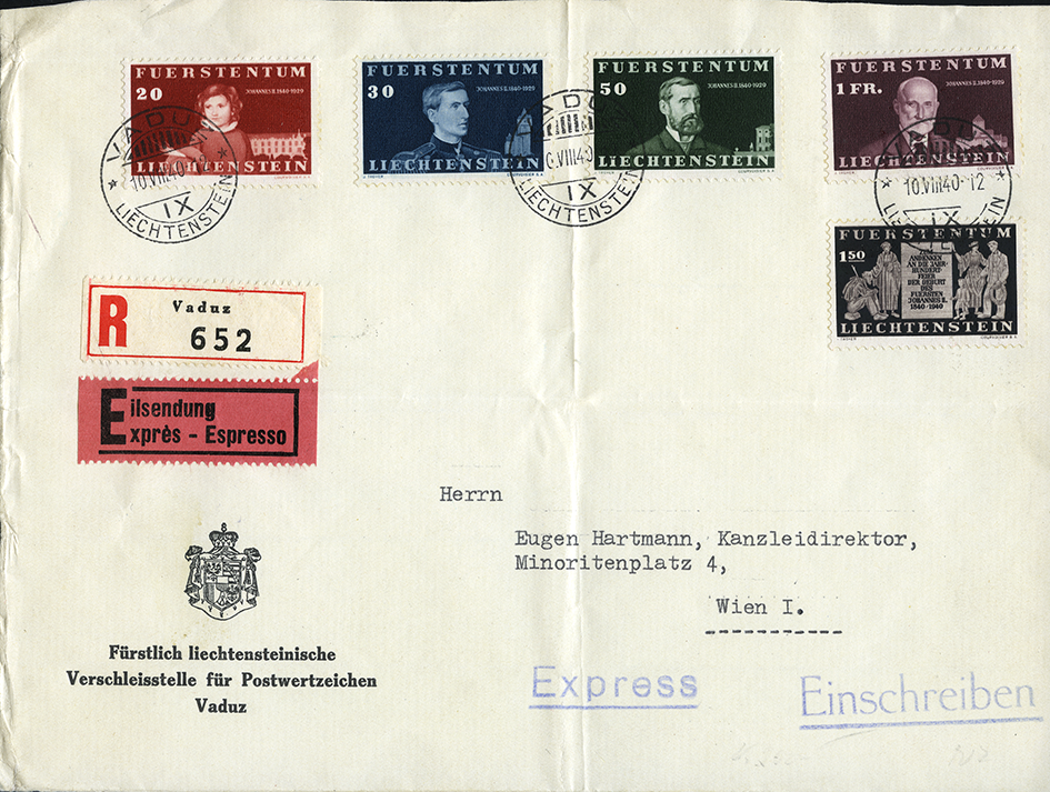 1940, 100. Geburtstag des Fürsten Johann II.