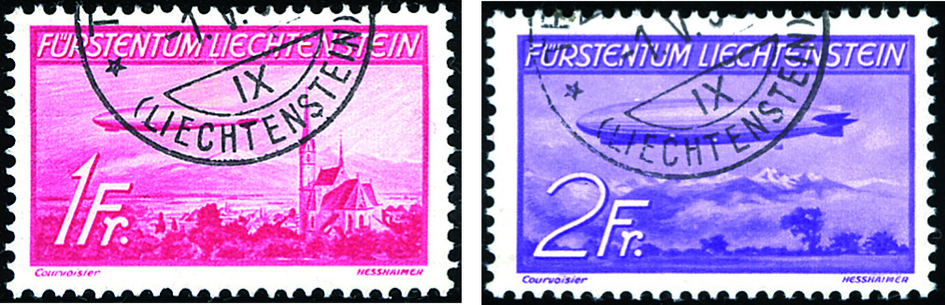 1936, Zeppelin über Liechtenstein