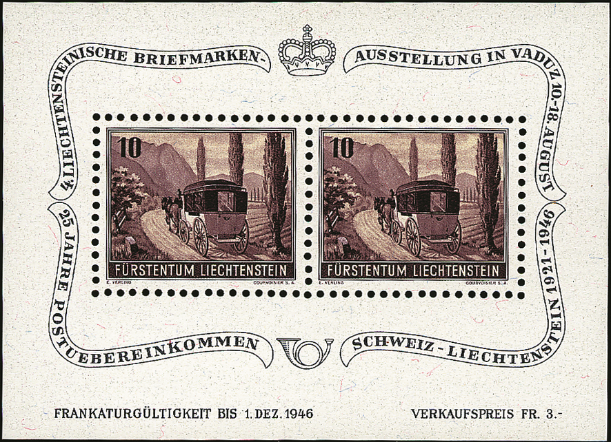1946, 4. Liechtensteinische Briefmarkenausstellung