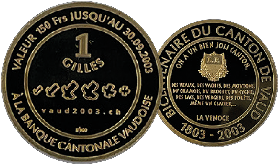 2003, Le Gilles d'or, Goldausgabe zur 200 Jahr-Feier des Kanton Waadt