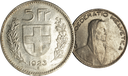 1923, 5 Fr. Silber-Kursmünze Hirtenkopf