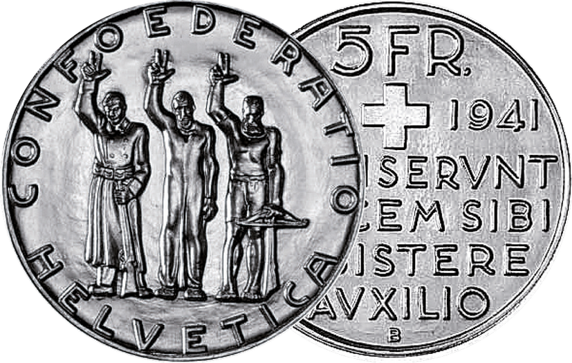 1941, 5 Fr. Silber-Gedenkmünze &quot;Bundesfeier&quot;