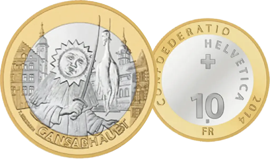 2014, 10 Fr. Gedenkmünzen "Gansabhauet Sursee"
