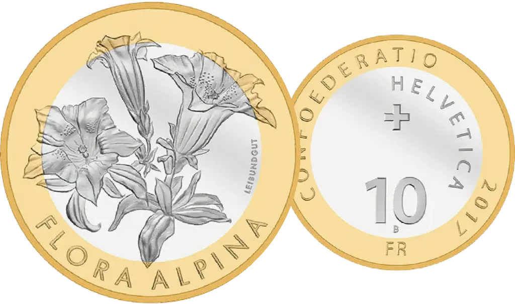 2017, 10 Fr. Gedenkmünzen "Enzian"