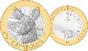 2019, 10 Fr. Gedenkmünzen "Reh"