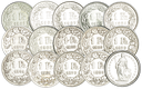 1875-1967, 1 Fr. Silber-Kursmünzen Komplett-Kollektion