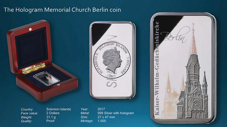 2017, 2 Dollar "Berliner Gedächtniskirche", Solomon Islands
