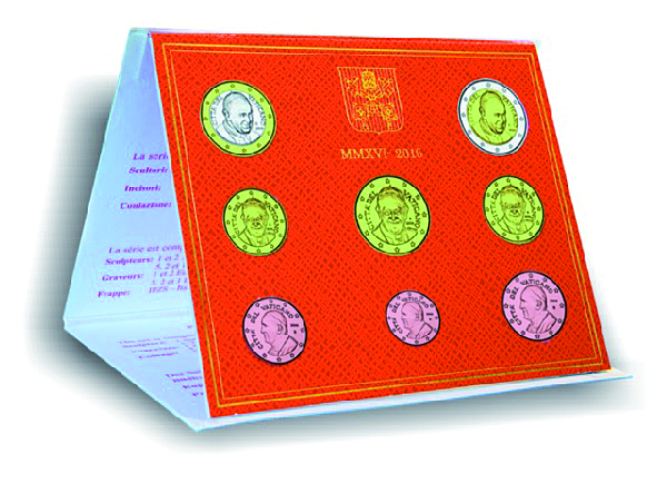 2016, Amtlicher Kursmünzensatz 2015, Vatikan