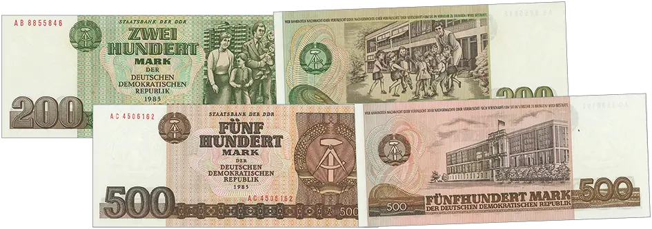 1985, DDR-Banknoten