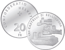 2004, 20 Fr. Gedenkmünze "Tre Castelli di Bellinzona"