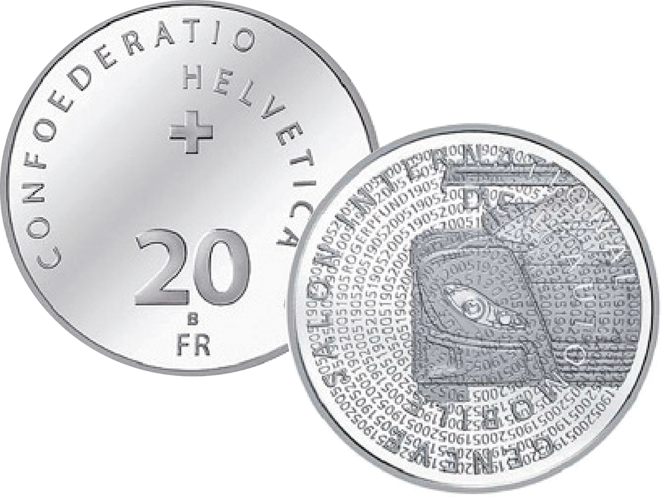 2005, 20 Fr. Gedenkmünze "100 Jahre Autosalon Genf"