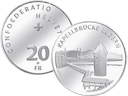 2005, 20 Fr. Gedenkmünze &quot;Kapellbrücke Luzern&quot;