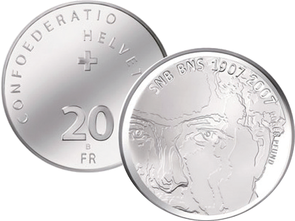 2007, 20 Fr. Gedenkmünze "100 Jahre Nationalbank"