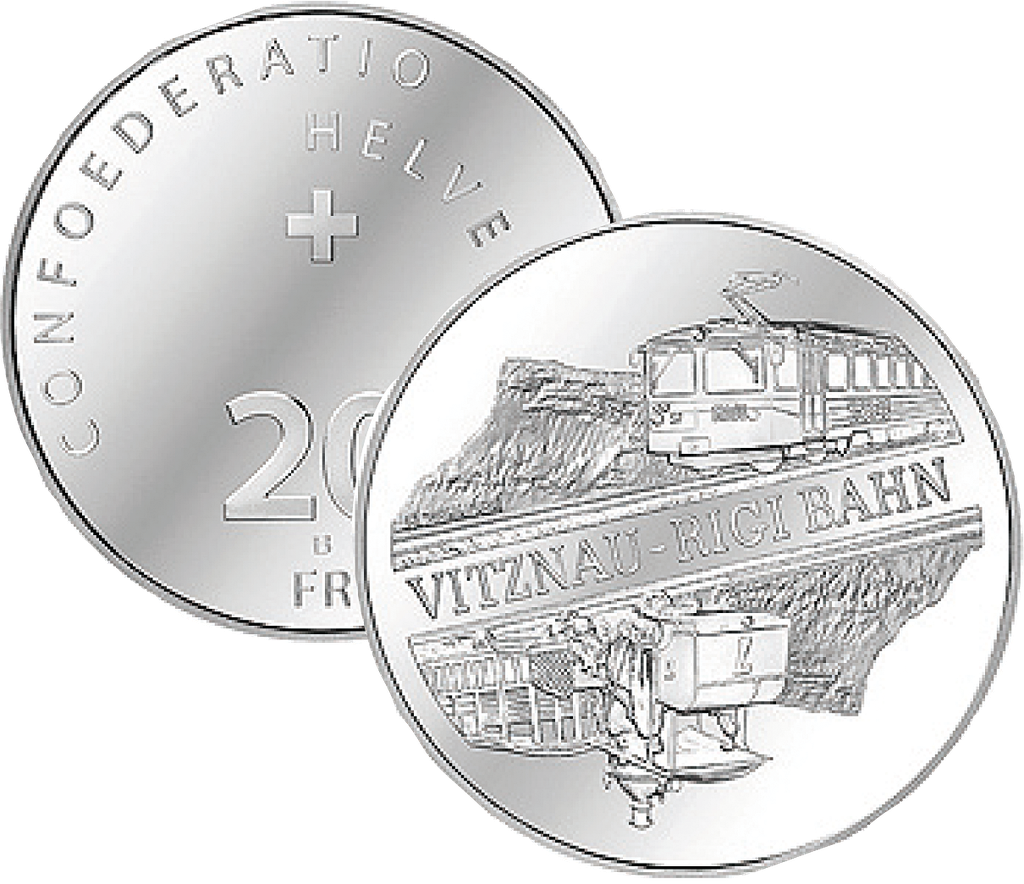 2008, 20 Fr. Gedenkmünze &quot;Vitznau-Rigi-Bahn&quot;