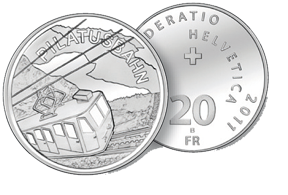 2011, 20 Fr. Gedenkmünze "100 Jahre Pilatusbahn"