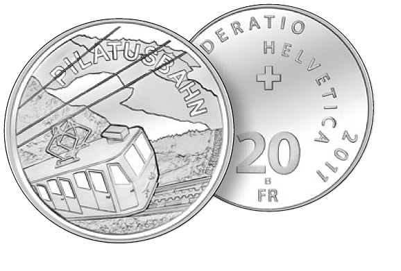 2011, 20 Fr. Gedenkmünze &quot;100 Jahre Pilatusbahn&quot;