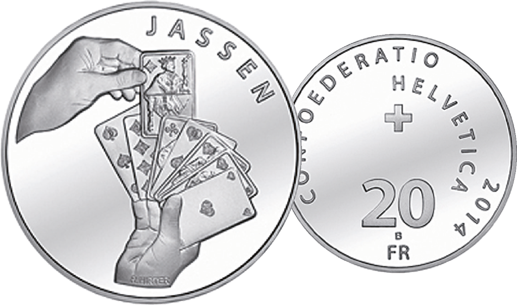 2014, 20 Fr. Gedenkmünze "Jassen"