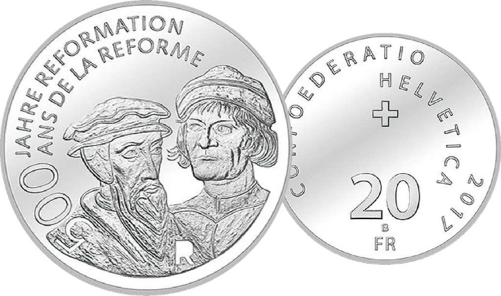 2017, 20 Fr. Gedenkmünze &quot;500 Jahre Reformation&quot;