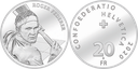 2020, 20 Fr. Gedenkmünze "Roger Federer"