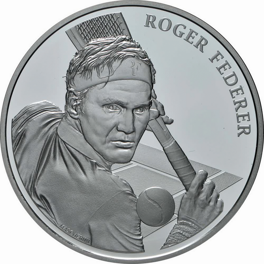 2020, 20 Fr. Gedenkmünze &quot;Roger Federer&quot;, Probeprägung