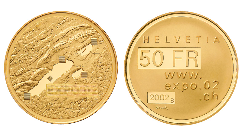 2002, 50 Fr. Gedenkmünze "Expo 2002"