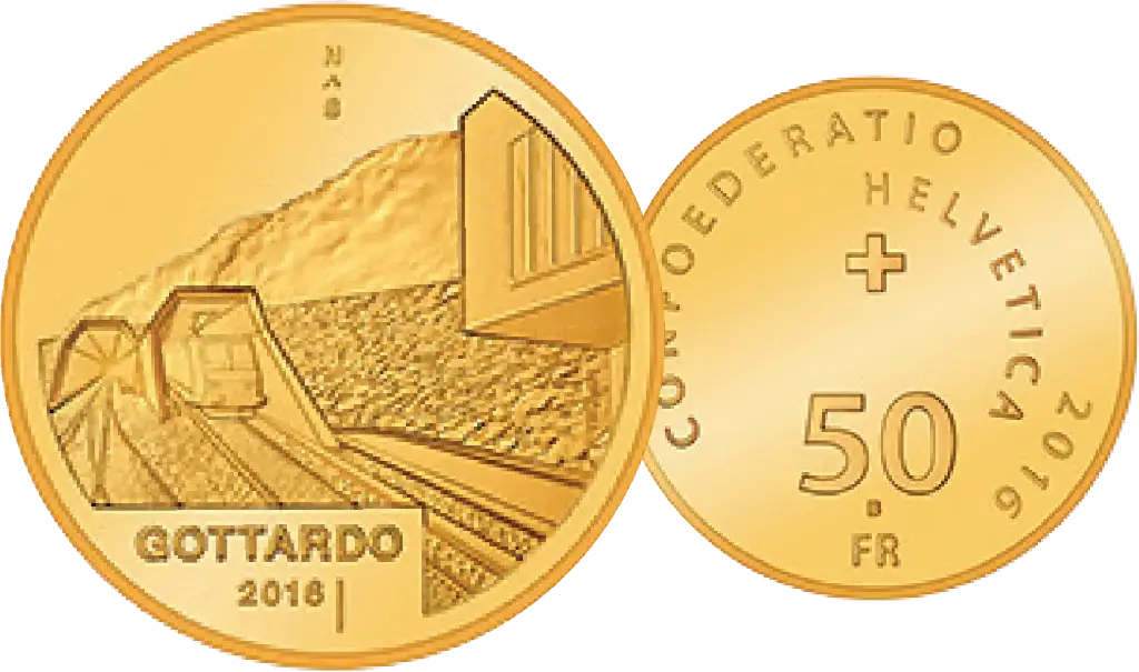 2016, 50 Fr. Gedenkmünze "Gottardo 2016"
