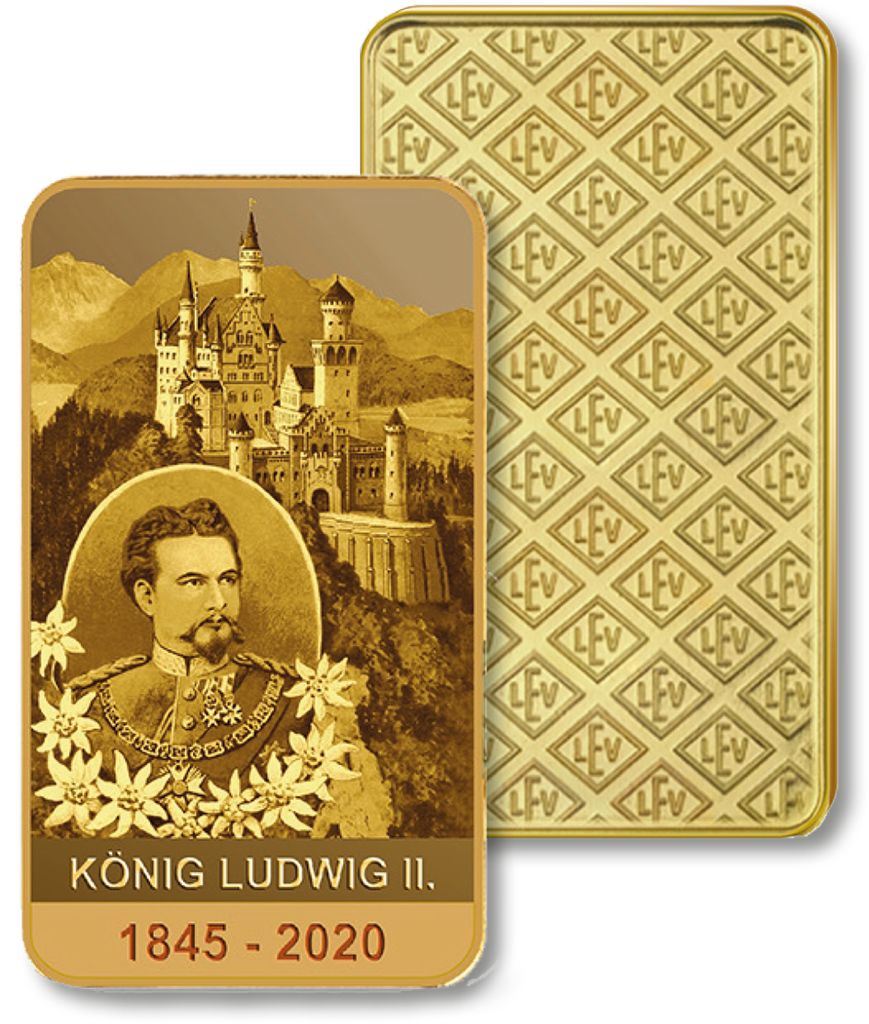 175 Jahre König Ludwig II., Goldbarren