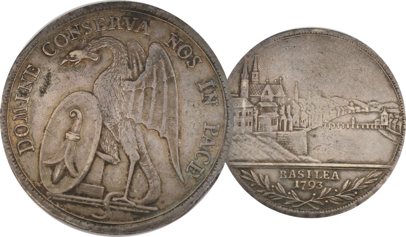 1793, Taler Basel, Basilisk nach links