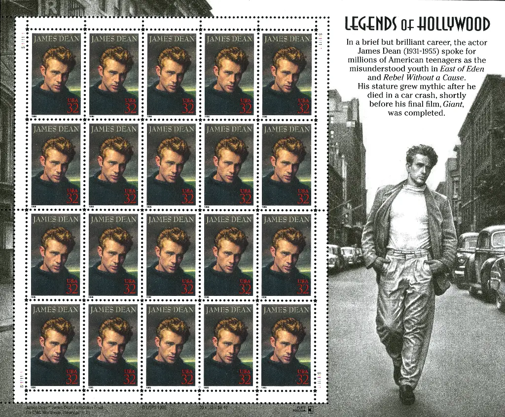 1996, kompletter Bogen "James Dean"