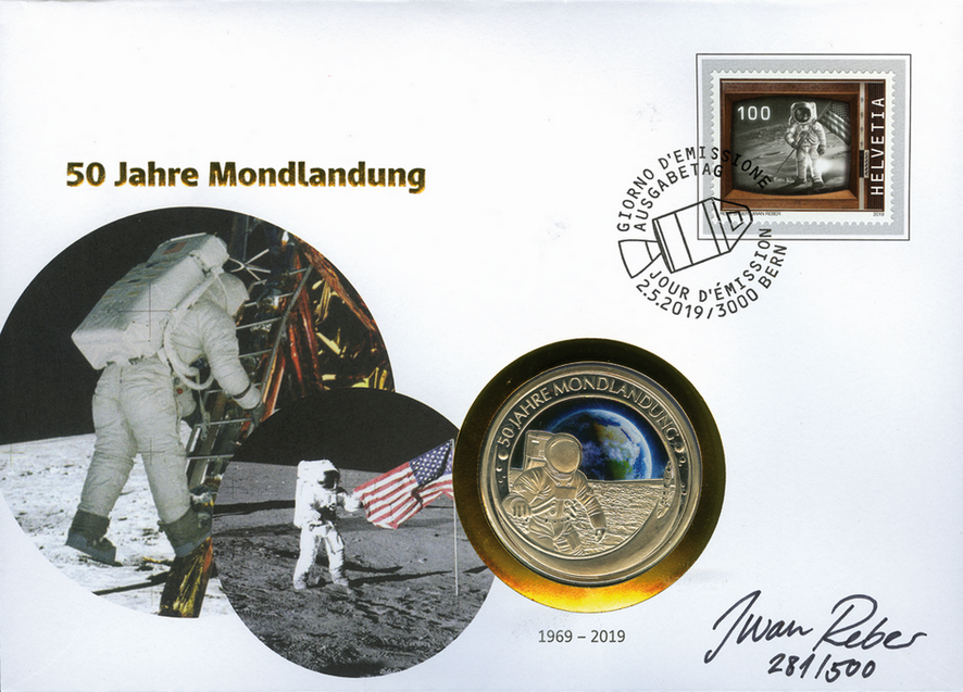 2019, 50 Jahre bemannte Mondlandung