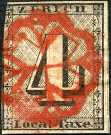 1843, Zürich 4, Type 1