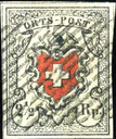 2 1-2 Rp. schwarz-rot, Type 12