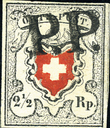 2 1-2 Rp. schwarz-rot, Type 20