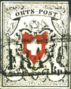 2 1-2 Rp. schwarz-rot, Type 5