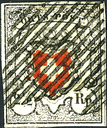 2 1-2 Rp. schwarz-rot, Type 30