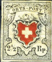 2 1-2 Rp. schwarz-rot, Type 11