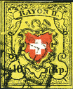 10 Rp. schwarz-rot-gelb, Type 31, Stein B1 (RU)