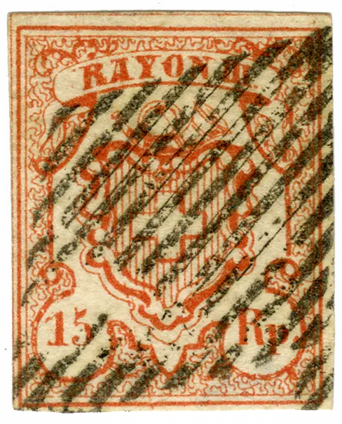 15 Rp. ziegelrot, Type 7